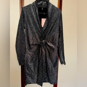 New Missguided black shimmer dress size 10